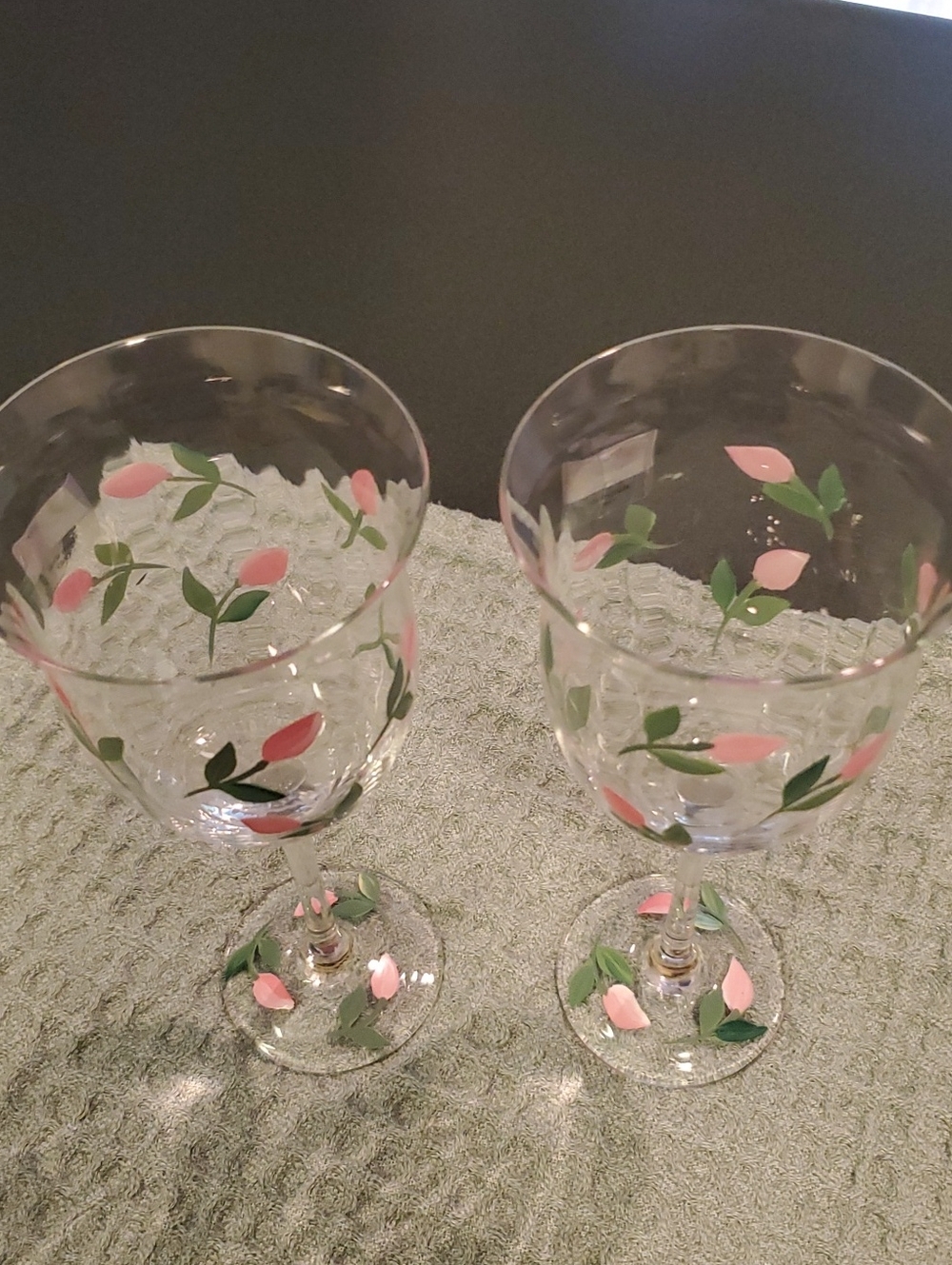 Gotham 1831 Lady Anne Handpainted Floral Goblets